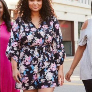 Plus Size JCPENNEY Boutique Floral Romper 1x